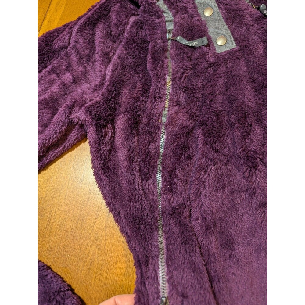 NWT KÜHL Flight Jacket Women's Large Purple Fleece Veste 2041 Hooded Coat Soft - Picture 3 of 10
